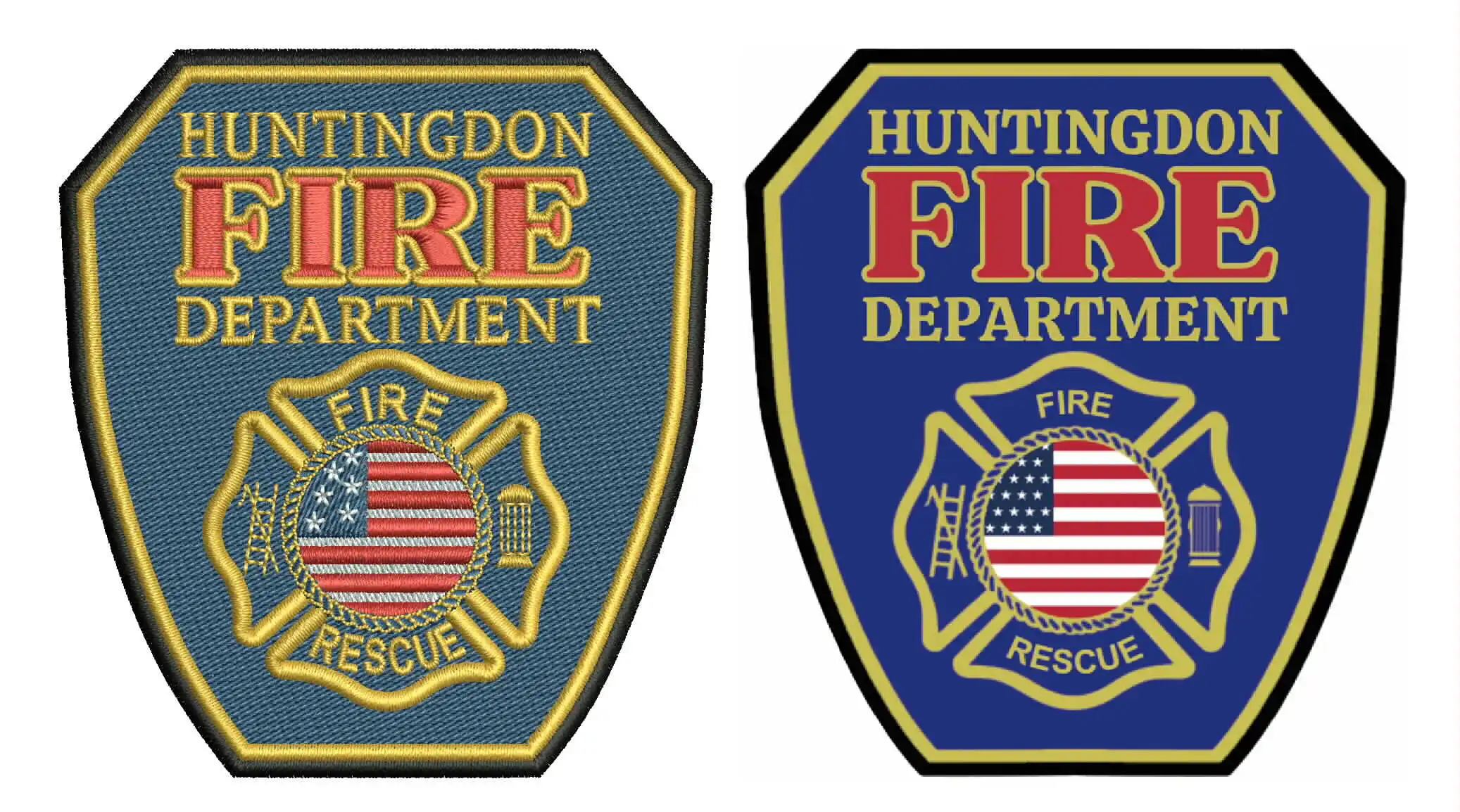 Huntingdon Fire Department Logo Embroidery Digitizing